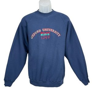 Screen Stars Unisex Large Oxford University 1249 Embroidered Crewneck Sweatshirt